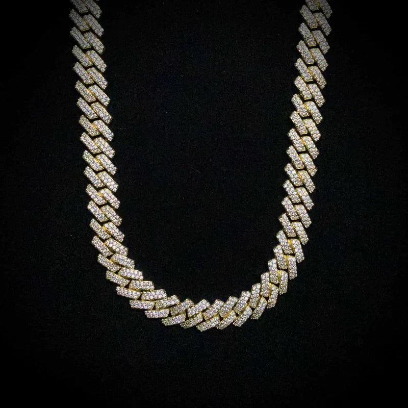 10mm Diamond Prong Link Chain