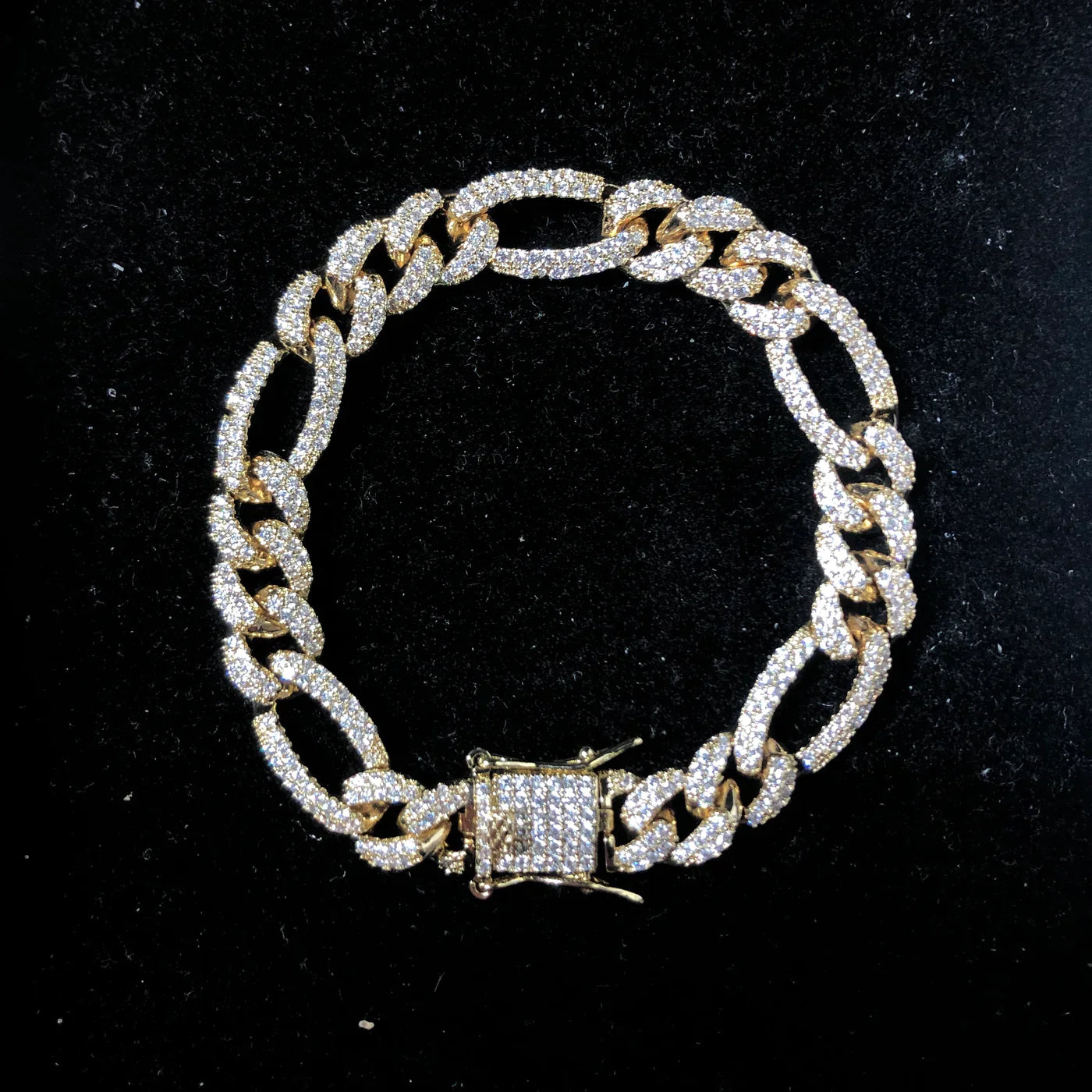 10mm Iced Figaro Bracelet