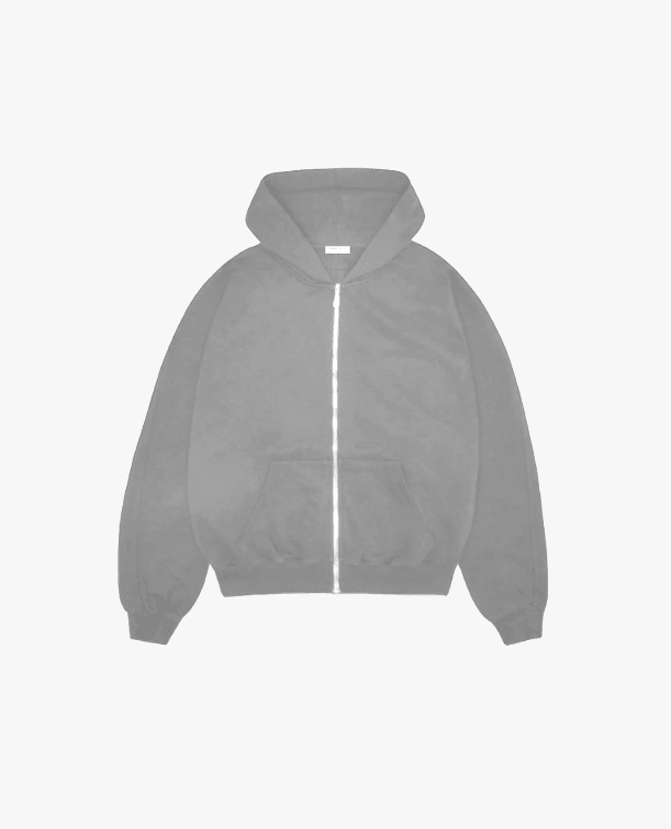 HEAVYWEIGHT ZIP UP - WASHED GREY